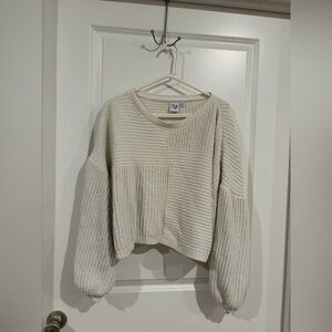 Neutral Cream Chunky Knit Sweater